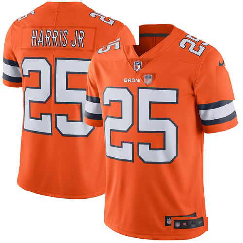 Men Denver Broncos #25 Chris Harris Jr Limited Orange Rush Vapor Untouchable Football NFL Jersey->denver broncos->NFL Jersey